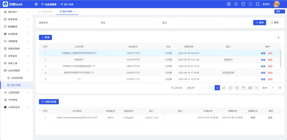 SaaS 多租户解决方案截图 图 3